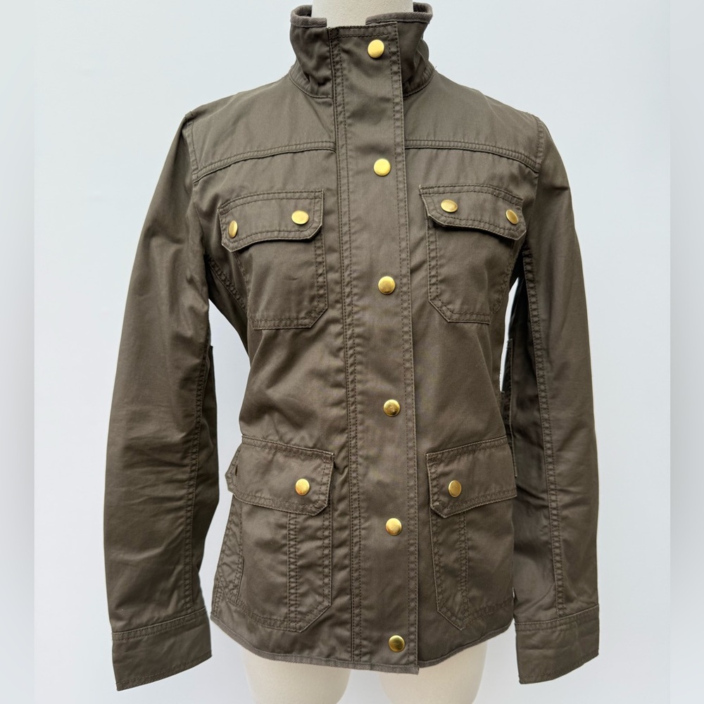 JCrew Resin-coated twill field jacket Size XS